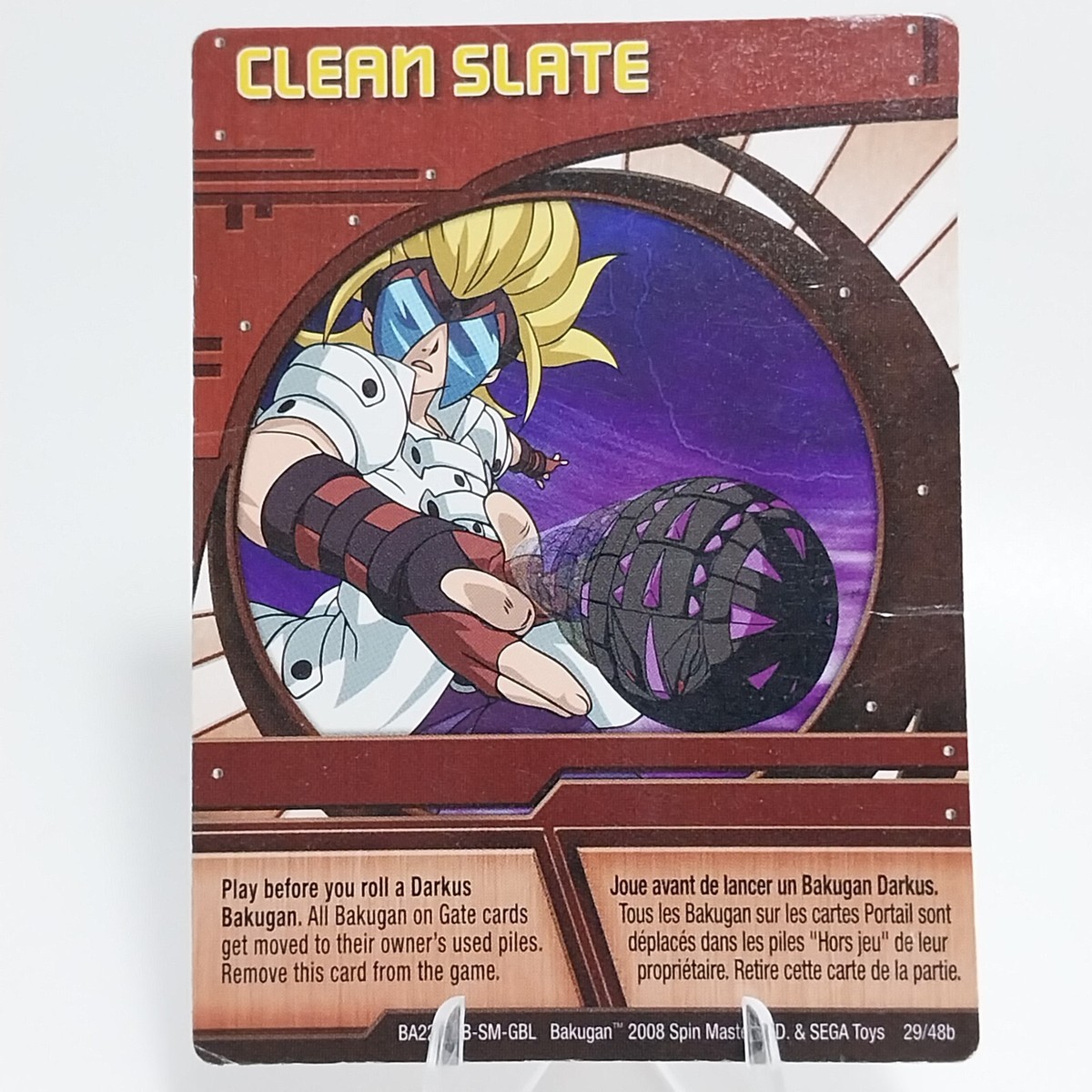 Bakugan Ability Card DARKUS & CLEAN SLATE (Masquerade) SEGA TOYS