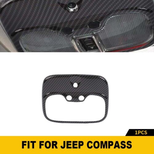 Front Reading Light Switch Cover For Jeep Patriot Compass 2011-2016 Carbon Fiber - Foto 3 di 11