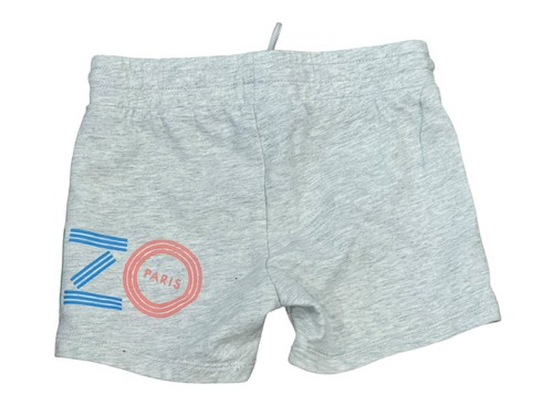 KENZO KIDS GIRL'S SIZE 4 LOGO SWEAT SHORTS GRAY COTTON DRAWSTRING - Picture 7 of 8