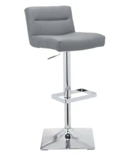 Wade Logan Anevay Adjustable Height Swivel Bar Stool Gray/Silver BR64