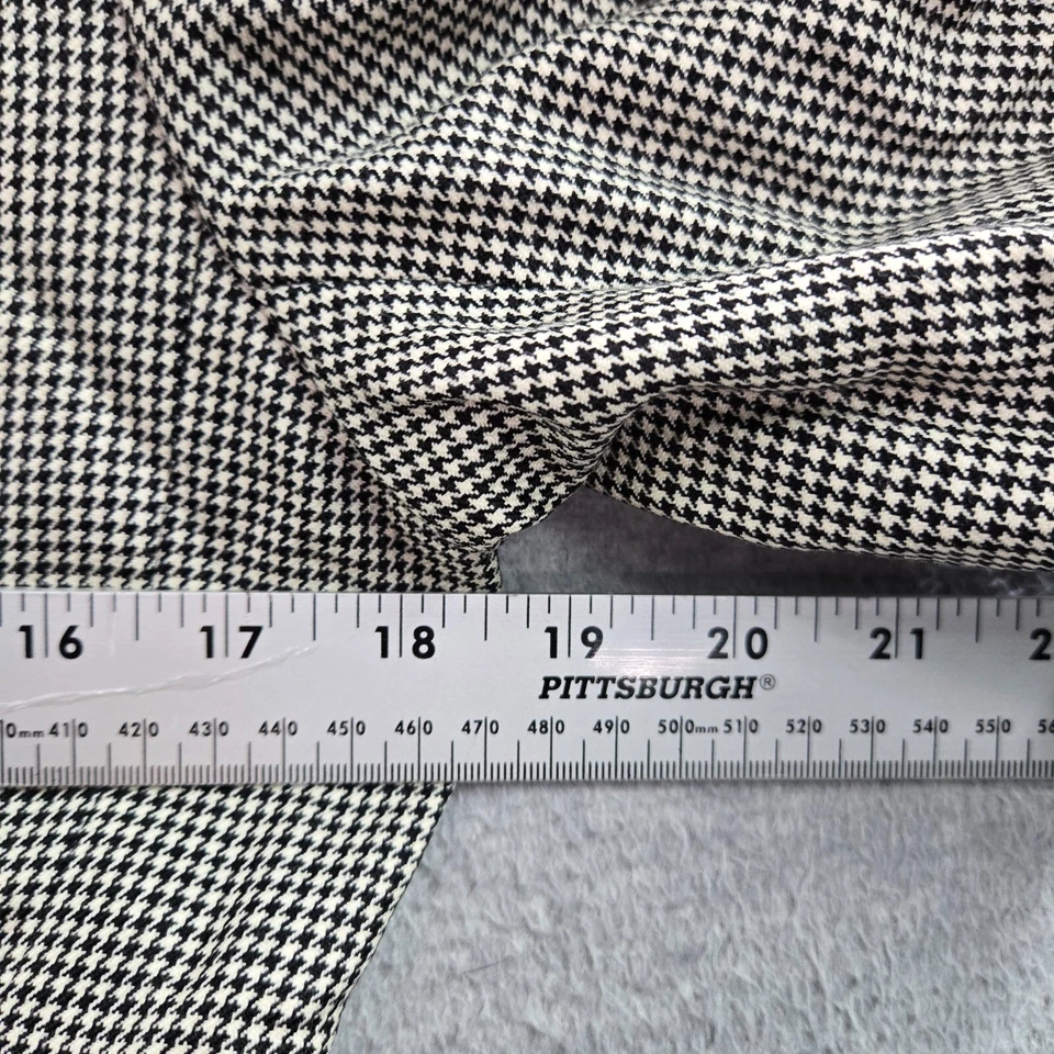 Yves Saint Laurent Women Jacket 42 Black White Rive Gauche Houndstooth Blazer - Image 4 of 4