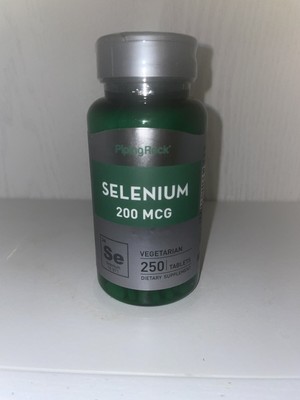 Selenium 200 mg 250 tablets Piping Rock Vegeterian Sealed 03/2025