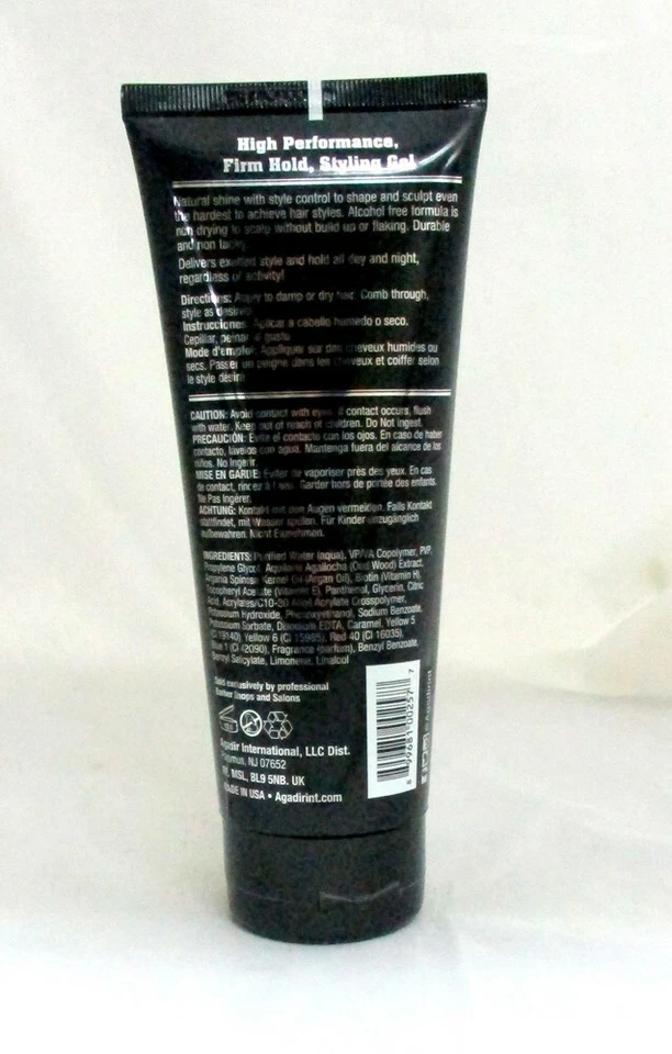 Agadir Men Firm Hold Gel Alcohol Free 6.7 oz - Image 4 of 4