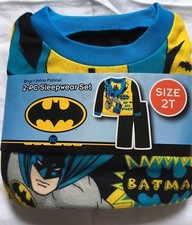 Boys Batman 2 Pc Sleepwear Set flannel pajamas toddler boy 2T, 3T, or 4T new