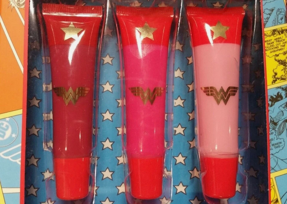 Wonder Woman Warrior Woman lipgloss set 2016 Walgreens Limited Edition Exclusive - Image 2 of 3
