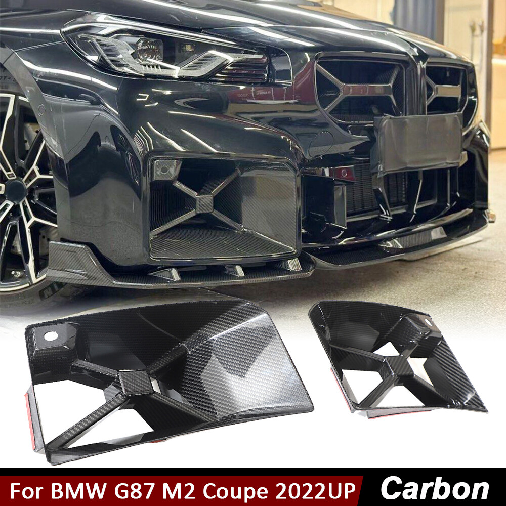 For BMW M2 G87 Coupe 2022UP DRY CARBON Front Air Vent Intake Duct Inserts Cover