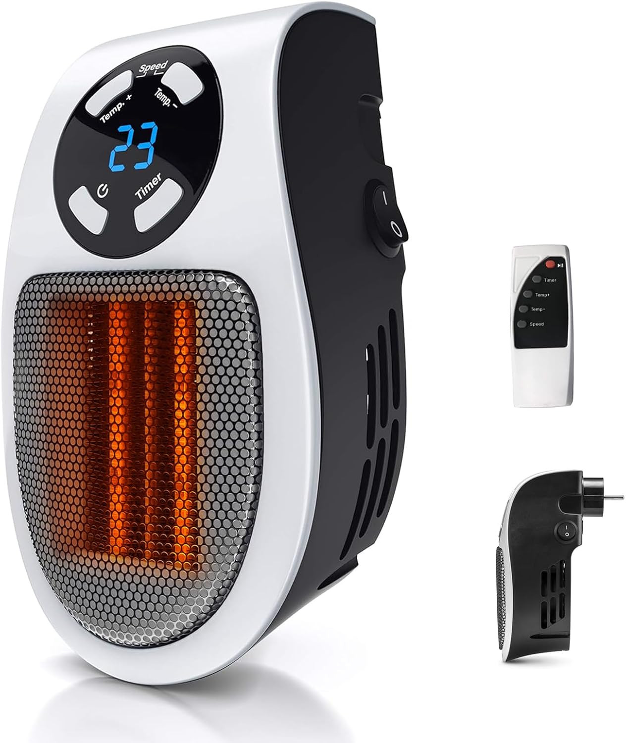 Radiateur mobile soufflant céramique thermostatique noir