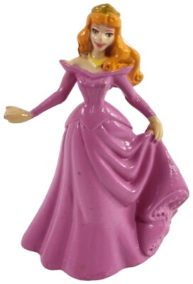 Disney Mini Princess Aurora Cake Topper or Figure Toy Collectable 2'' Purple Dres