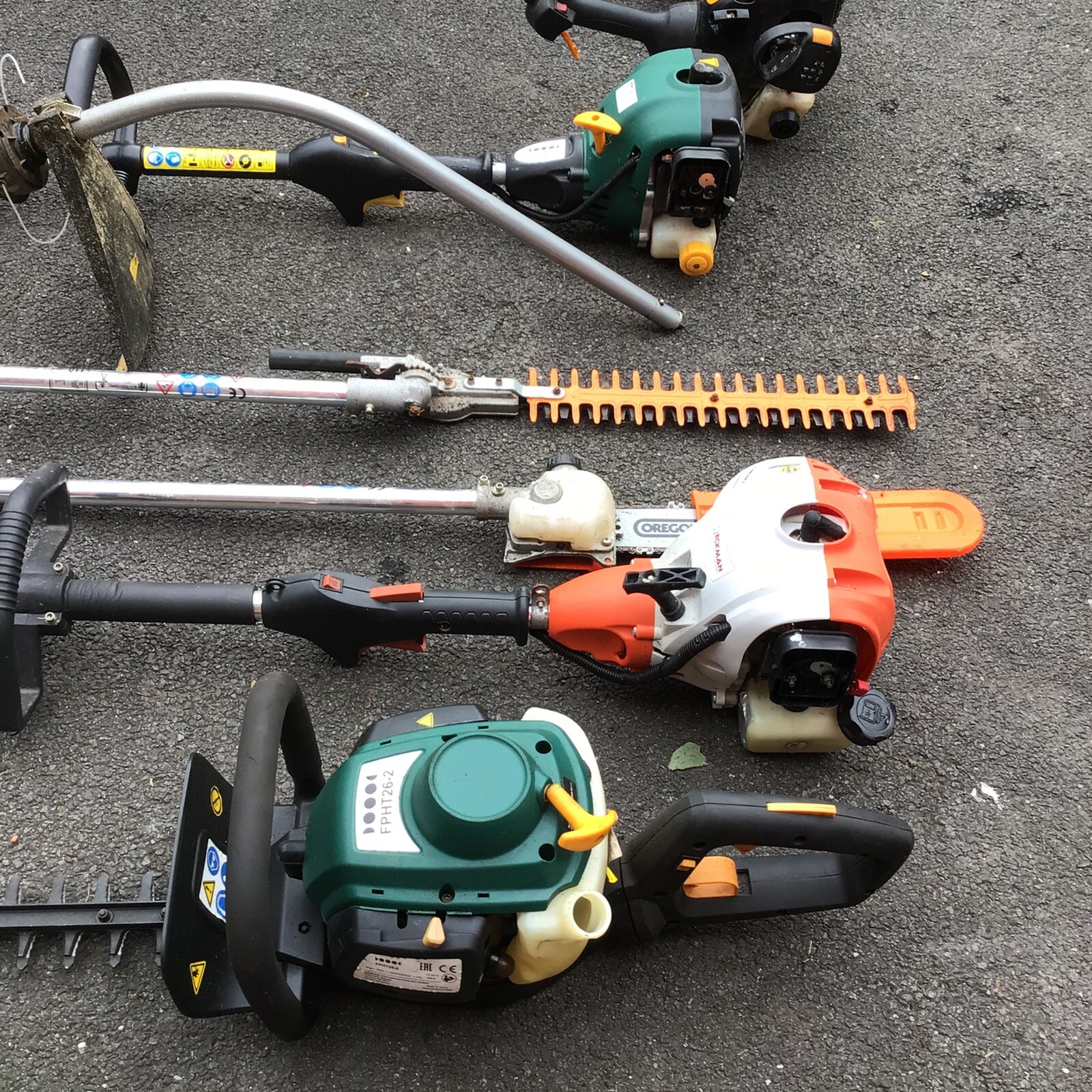 Petrol Garden Tools job lot strimmers Multitool Hedge Trimmers Spares
