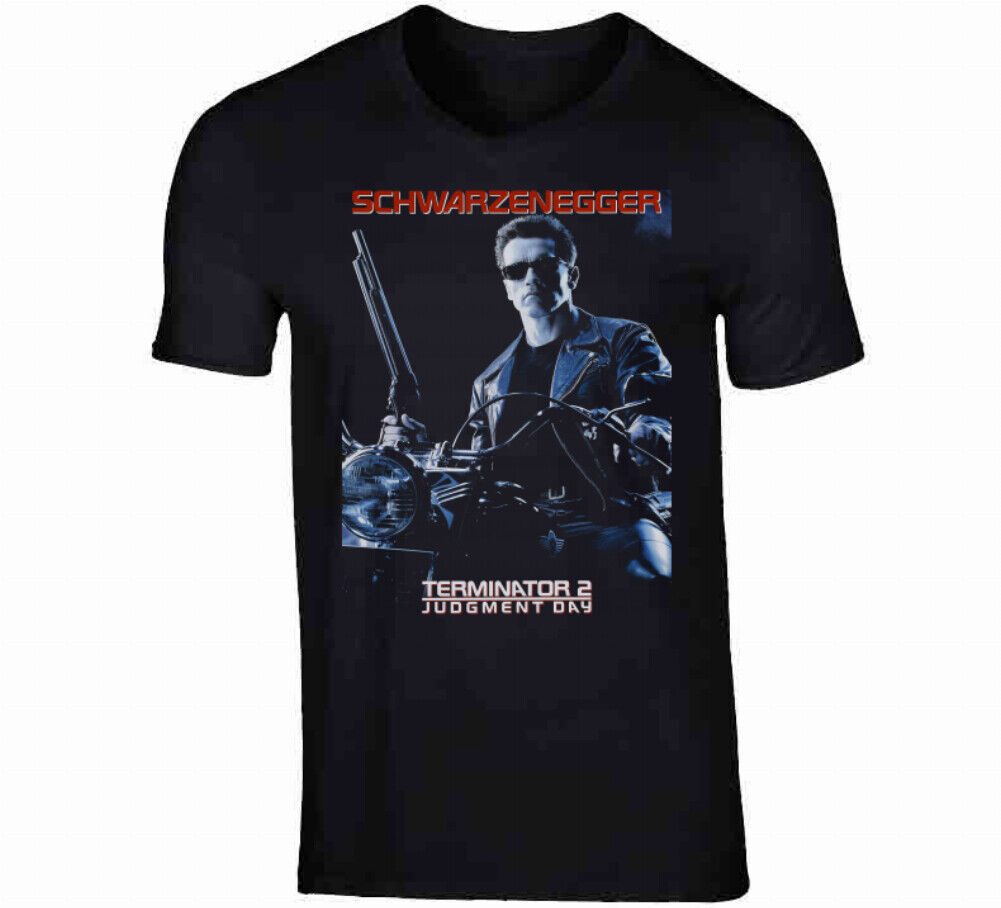 Terminator 2 Schwarzenegger 90's Retro Movie T Shirt