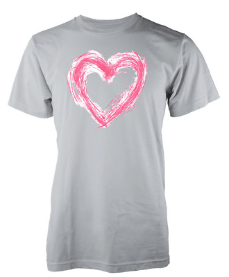 BNWT Custom Scribble Cute Loveheart Unique Valentine Lovers T-Shirt Adult & Kids