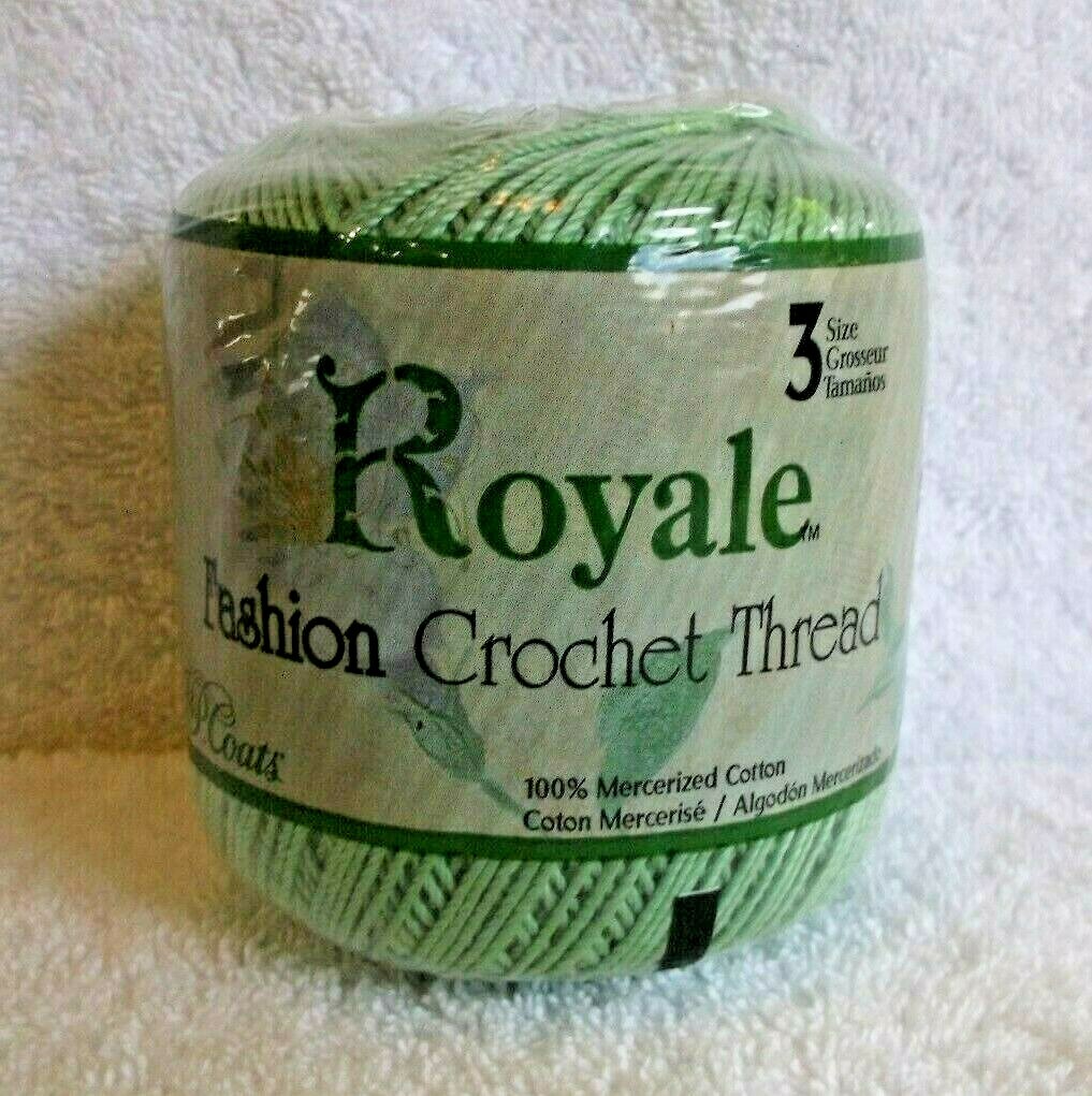 Royale Fashion Crochet Thread J. & P. Coats Size 3 Sage Color