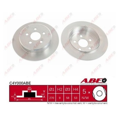 ABE NEU 1 Stück Bremsscheibe - C4Y000ABE