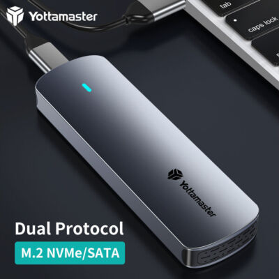 M.2 NGFF NVMe SATA USB C 3.2 GEN 2 Adapter Externes SSD Gehäuse Case
