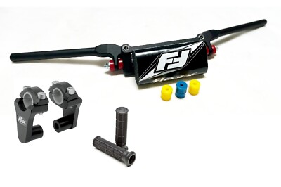 Fasst Flexx 14 Quad Handlebars Black Rox 2'' Riser Grips Yamaha Banshee Blaster