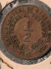 Peru 1/2 Sol 1961, Coin,