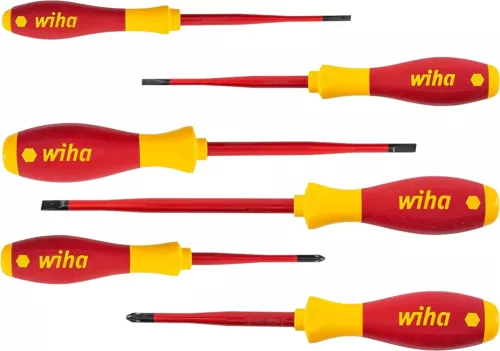 Wiha Schraubendreherset SoftFinish slimFix 6tlg Schraubenziehersatz Elektriker