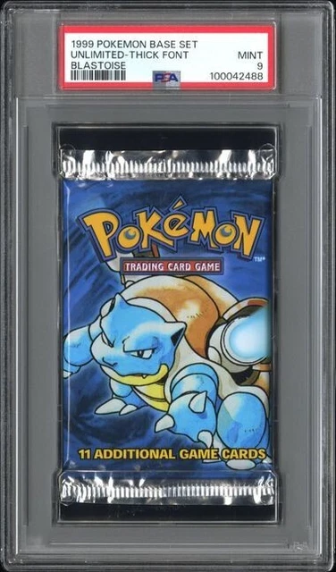 1999 Pokemon Base Set Unlimited Booster Pack Blastoise PSA 9 GTC2488 TCGG