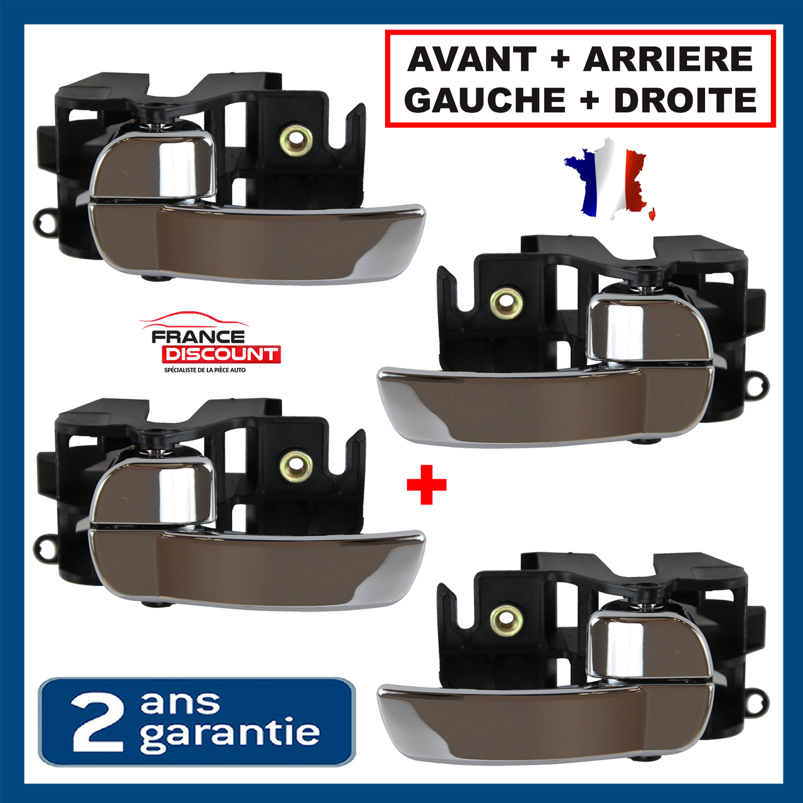 Poignée de porte Pathfinder robuste à tringle renforcée avant et arrière