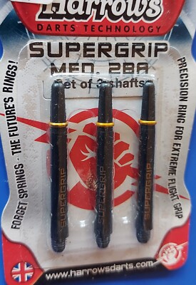 Harrows Supergrip Dartschaft mit Ring, 1 Satz (3 Stück) 2BA, Med. 48mm, neu/OVP