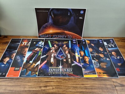 LOT OF 8 SPACE NASA Journey To Mars & More 2013-2015 Astronauts Posters Grouping
