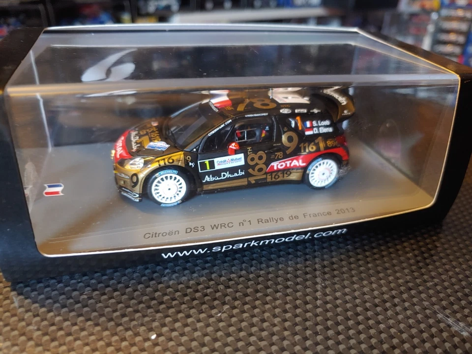 Spark SF063 CITROEN DS3 Wrc S. Loeb Rally ALSACE 2013 -1:43 RARE - Immagine 2 di 4
