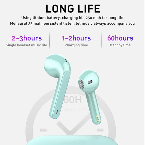 Wireless Headphones Bluetooth 5.0 Stereo Earbud Gaming Headset Computer Earphone - Picture 11 of 17