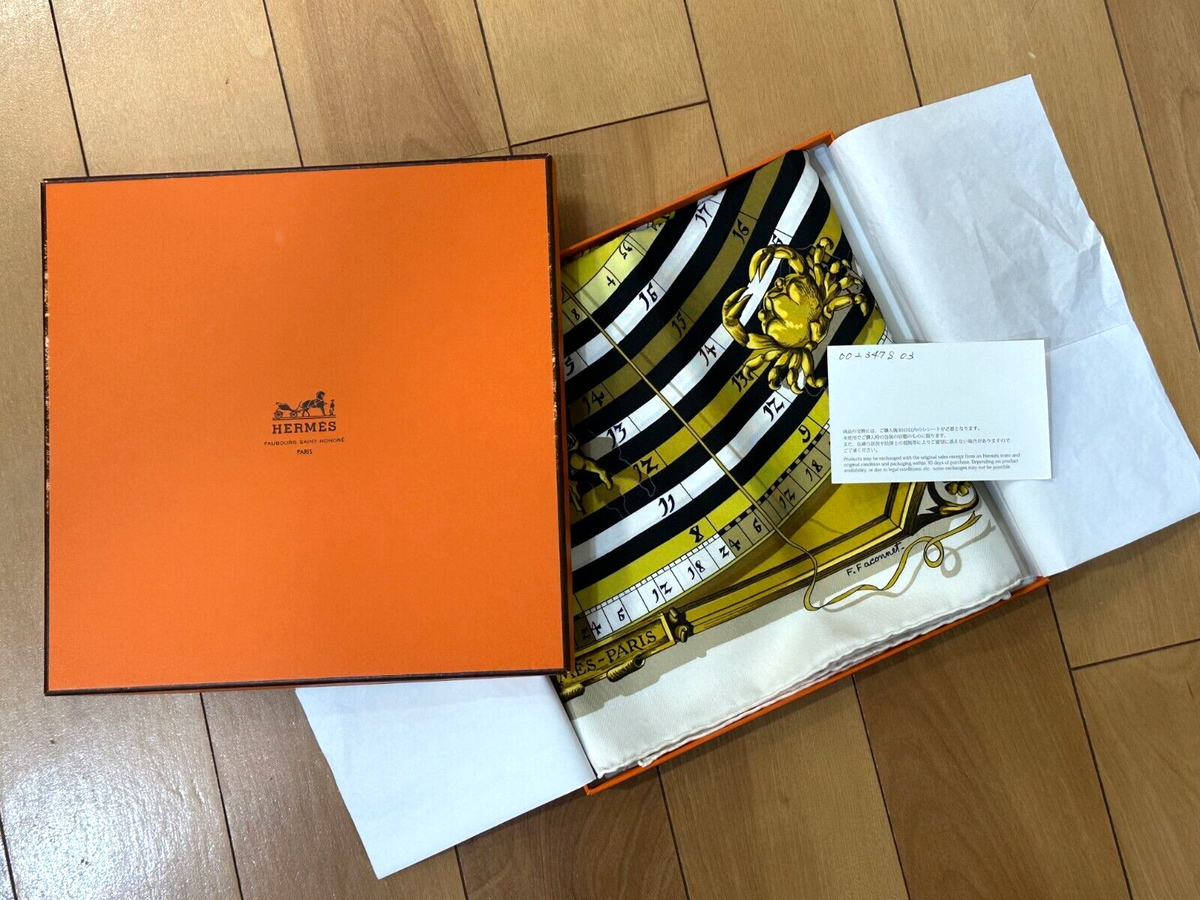 HERMES-PARIS イエロー Tシャツ S Rayures & twist