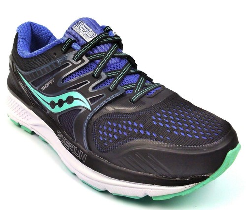 Saucony Women's Running Shoes Redeemer ISO 2 Everun Mesh Upper Black Aqua Violet - Picture 3 of 5