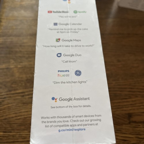 NIB Google Nest Mini (2nd Generation) Smart Speaker Charcoal color - Picture 3 of 4