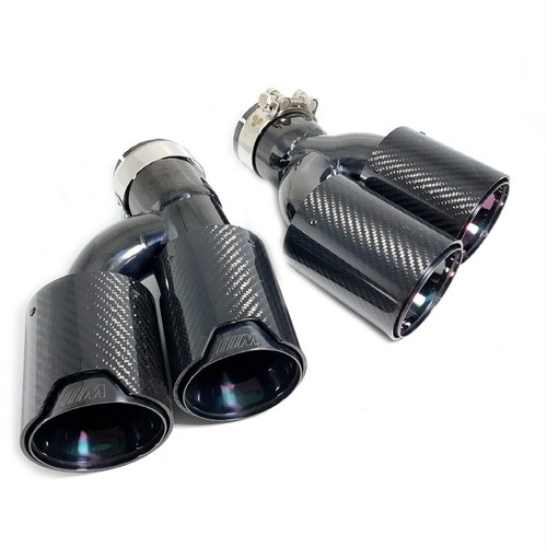1 Pair Dual Exhaust Tip Carbon Fiber M Tailpipe For BMW 525i 528i 530i G30 G31 - Bild 5 von 12