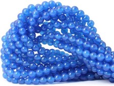 CHEAVIAN 60PCS 6mm Smooth Surface Blue Agate Round 60PCS,