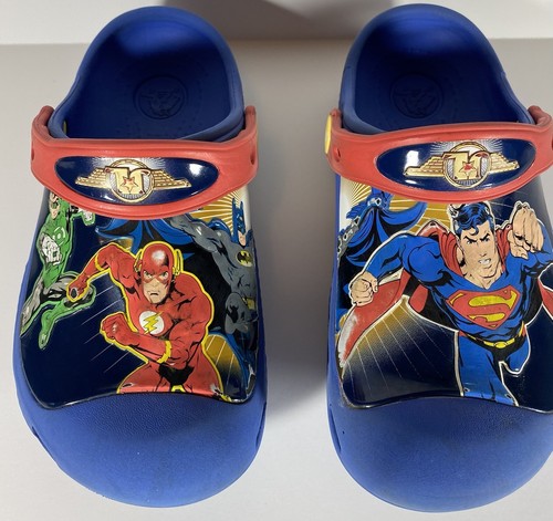 Crocs, Superman and Heros, Blue with Strap, size 12/13 - Picture 4 of 12