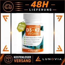 ProFuel Vitamin D3 K2 VEGAN 120 Tabletten hochdosiert 5000 IE + 200 mcg