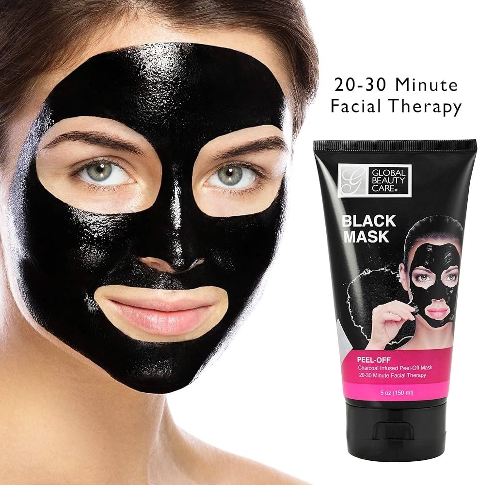 Máscara negra Global Beauty Care: máscara despegable con infusión de carbón 5 oz