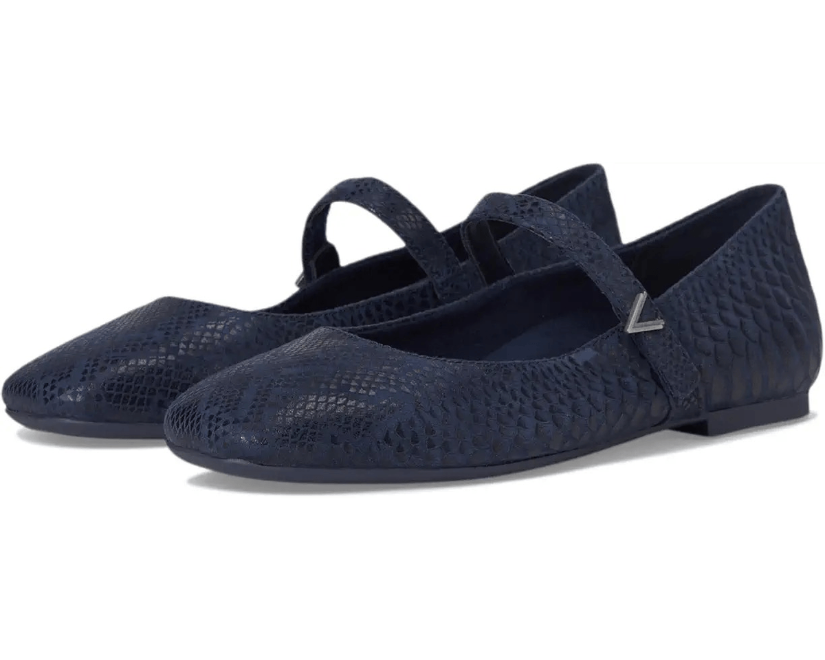 Vionic Alameda Mary Jane Flat Blue in Navy Snake Size 6 | eBay