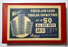 Argonne AR-11 Porcelain Ceramic Tubular Capacitors Kit 49 Axial 600V