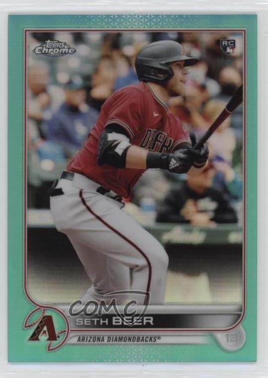 2022 Topps Chrome Aqua Refractor /199 Seth Beer #186 Rookie RC