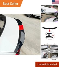 Universal Rear Trunk Spoiler Wing Gloss Black Sedan Tail Lip Extension 3pcs