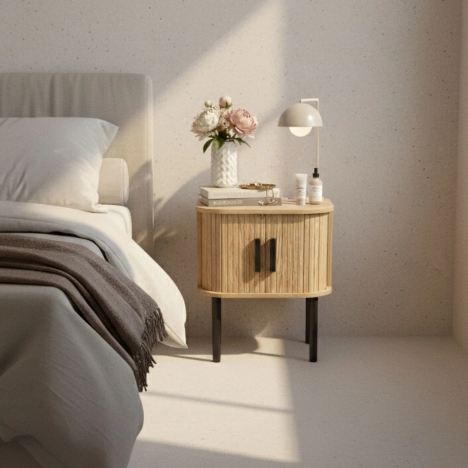 Nachttisch SCAVA, geriffelt, 40 x 40 x 53 cm - Bild 2 von 4