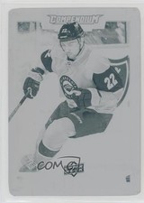 2017-18 Upper Deck Compendium Printing Plate Cyan 1/1 Nino Niederreiter #129 0c3