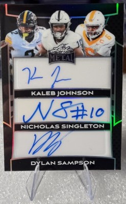 2025 Leaf Metal Triple Autographs 1/5 Dylan Sampson, Nicholas Singleton,  Kaleb