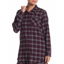 Free Press Womens Plaid Flannel Night Shirt i...