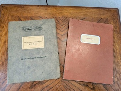 Western Electric Mirrophonic Sound System Operating Instructions & Schematics