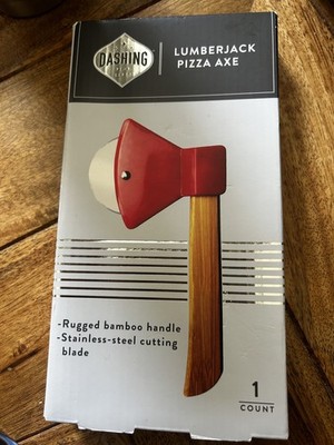 Dashing Lumberjack Pizza Axe Pizza Cutter. Stainless Steel Novelty Gift -NIB 