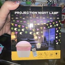 Butterfly Stars Moon Projection Night Light Multi Colors Room Decor Remote