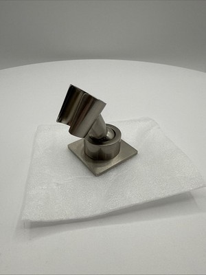 Brushed Nickel Shower Head Holder Adhesive Wall Mount Brass Handheld Bracket