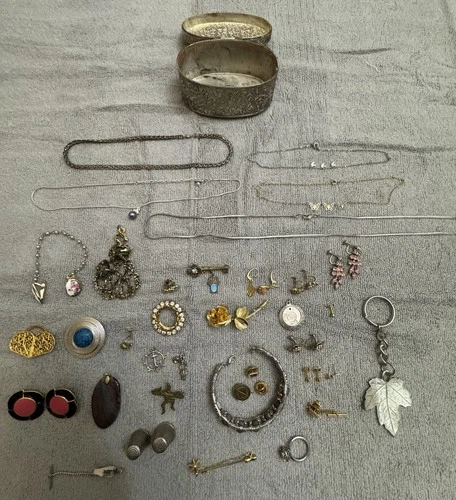 Vintage Costume Jewelry Lot – Necklaces, Bracelets, Earrings, Pendants, Box