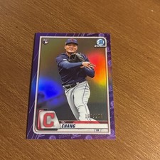 Yu Chang 2020 Bowman Chrome #49 Purple Refractor /250 Cleveland Guardians