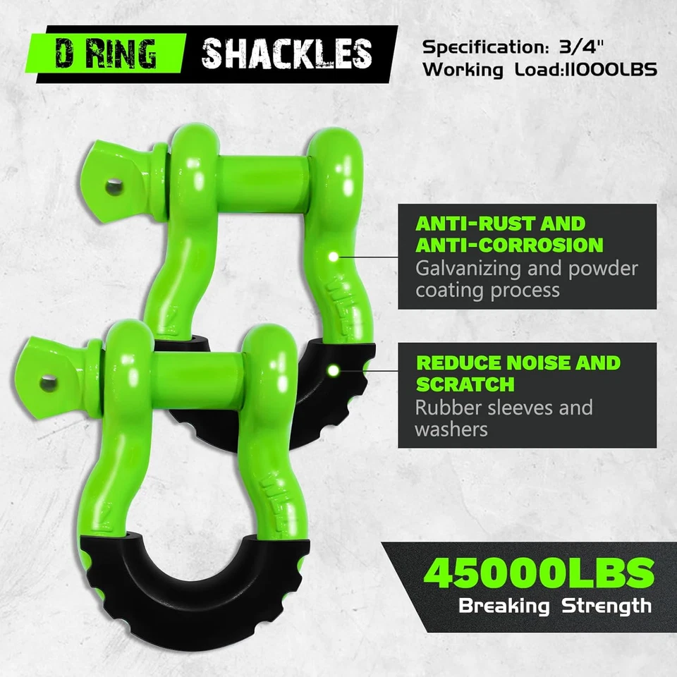 越野恢复套件,Snatch Block 滑轮 10 吨和树保护带 3 英寸 X8' 和 — 第 4/4 张图片